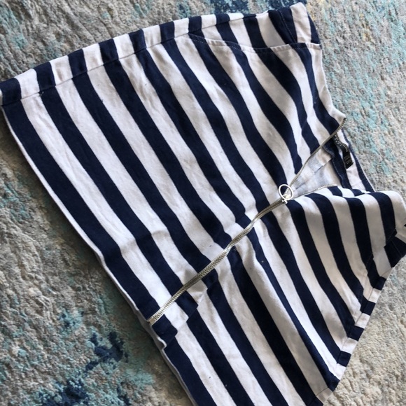 Skirt zara white and blue with zipper - Picture 5 of 6